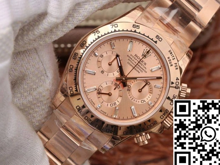 Daytona Cosmograph JH Rose 116508 Dial Rolex Factory Gold 1210